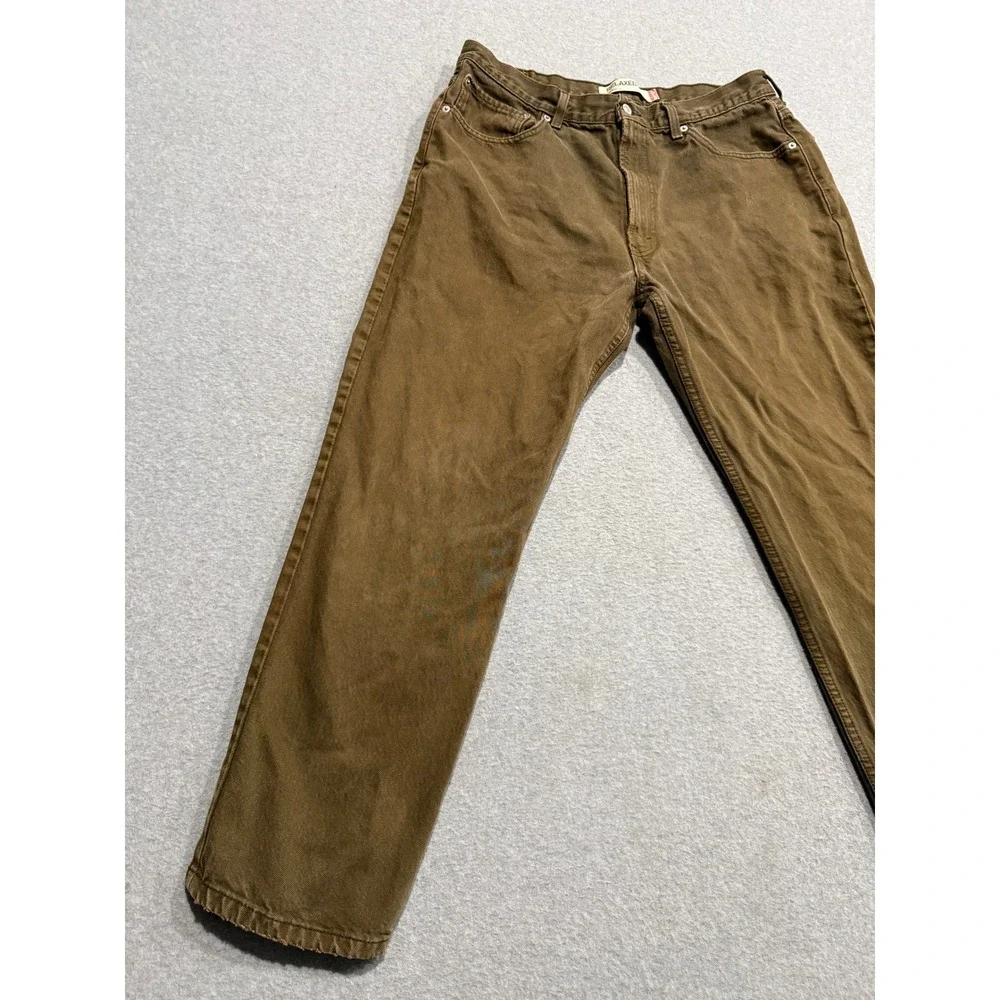 Levis 550 Relaxed Fit Brown Denim Jeans Mens 36x30 Cotton Tapered Leg 00550-0549